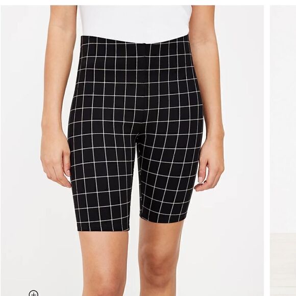 NWT Loft Sculpt Bike shorts and Plaid print size XL - Picture 11 of 15